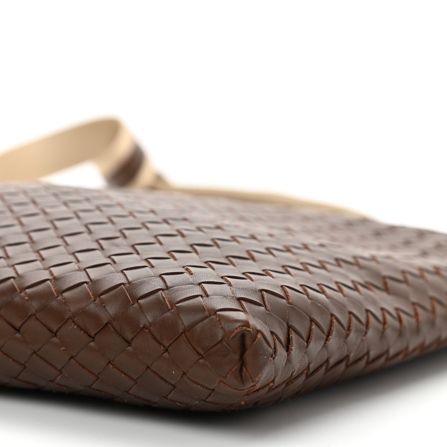 Nappa Intrecciato Crossbody Messenger Bag Brown