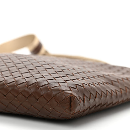 Bottega Veneta Nappa Intrecciato Crossbody Messenger Bag Brown 9 of 9