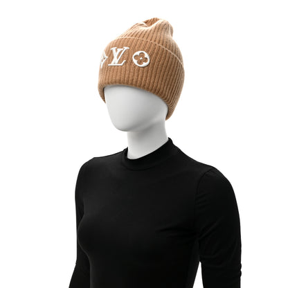 Louis Vuitton Wool Monogram LV Headline Beanie Hat Camel 2 of 5