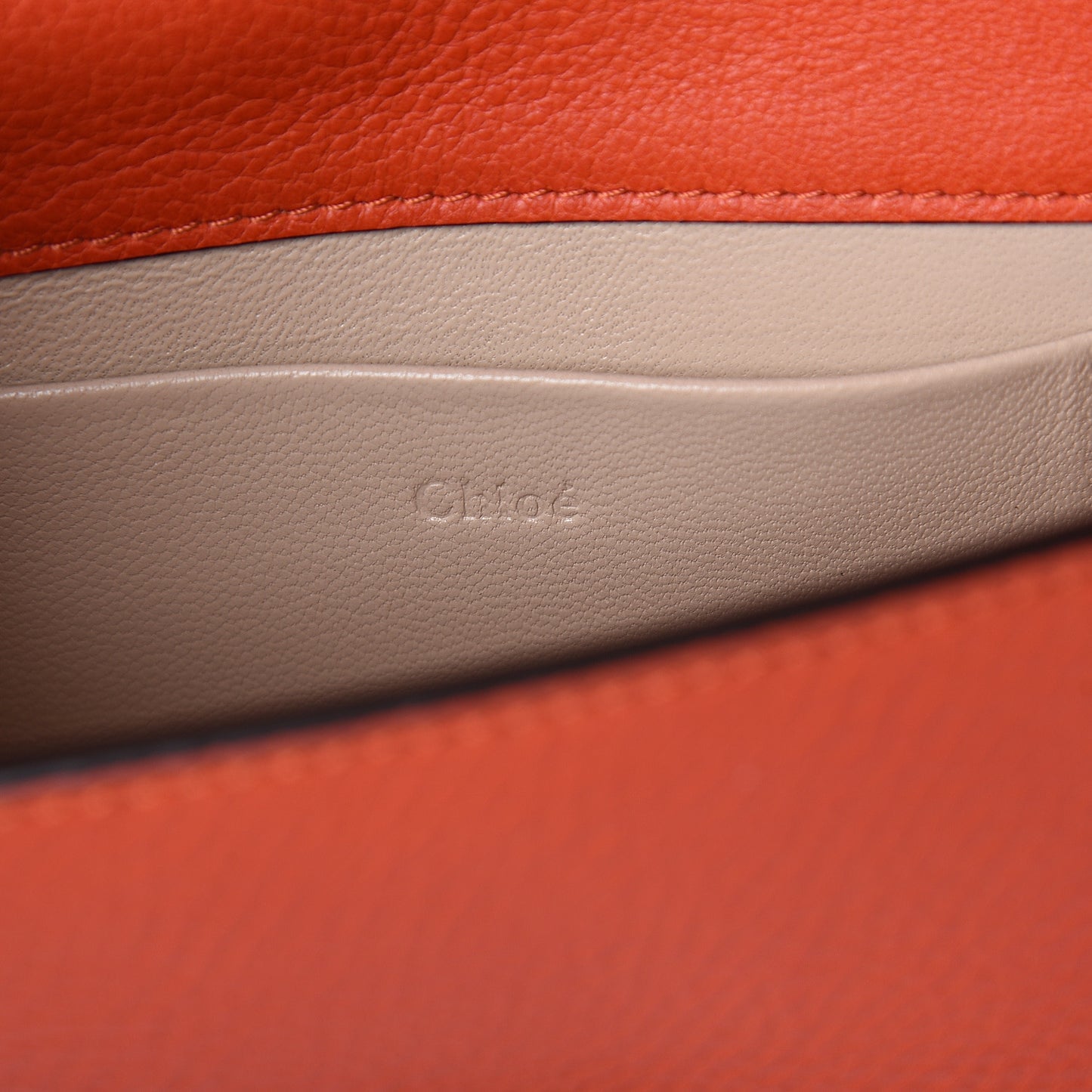Calfskin Small Nile Bracelet Minaudiere Bag Sepia Red