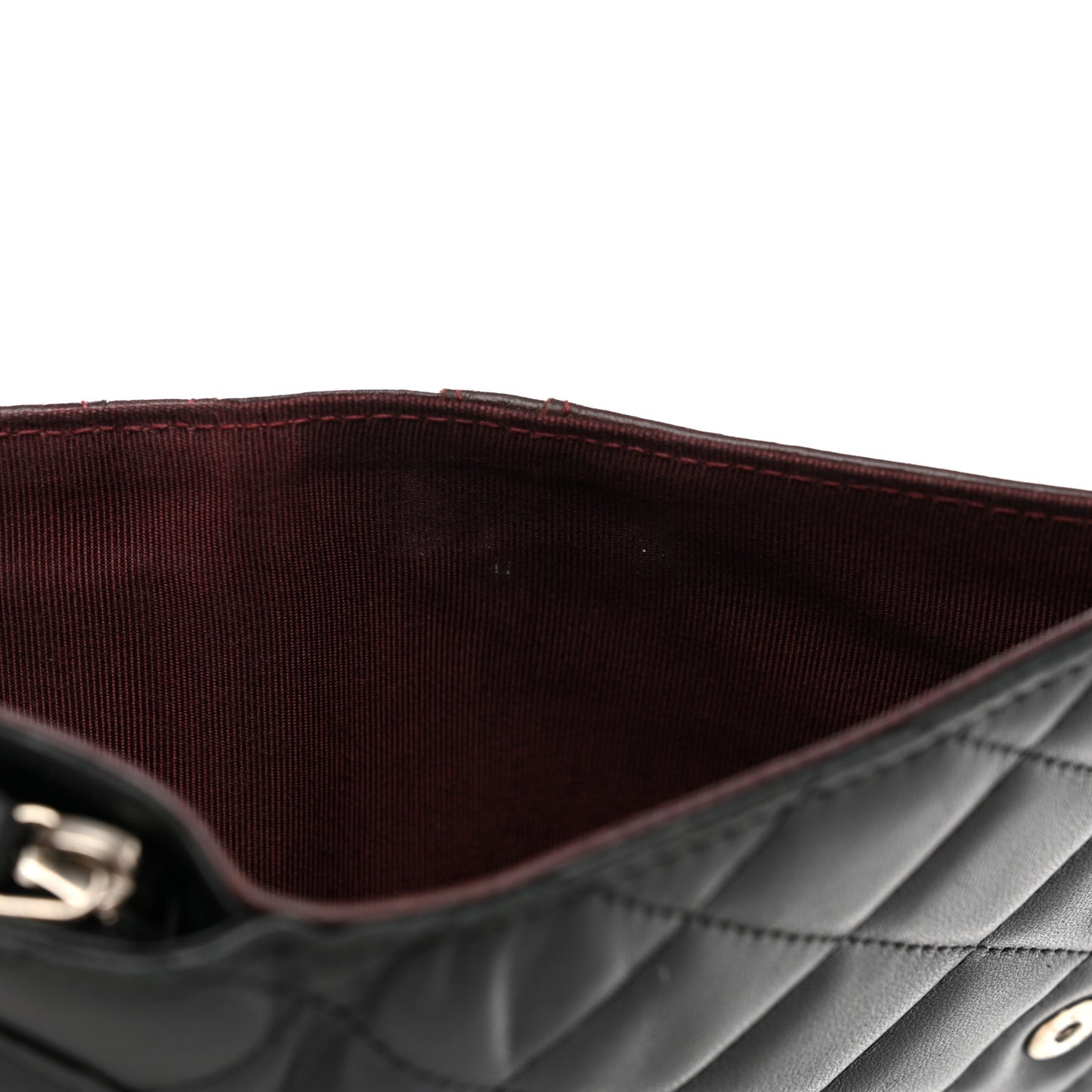 Lambskin Quilted Zipped Pocket Wallet Black