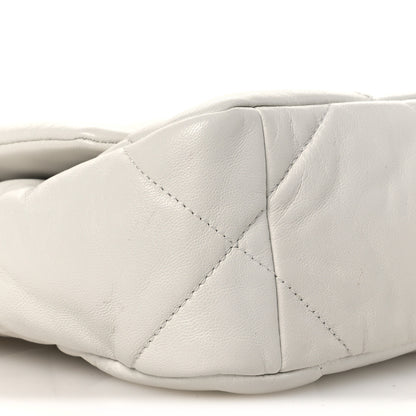 Chanel Goatskin Quilted Medium Chanel 19 Flap White 9 of 12