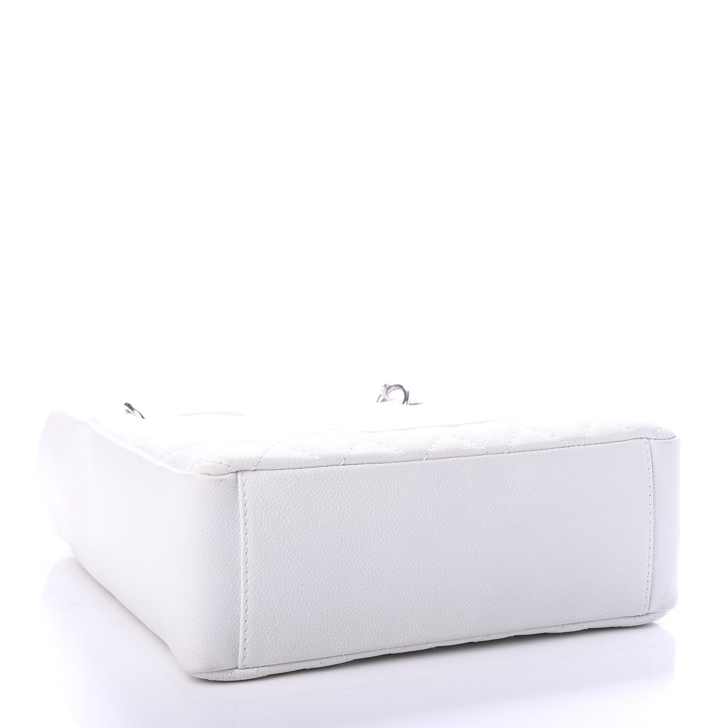 Chanel Caviar Quilted Petit Shopping Tote PST White 3 of 11