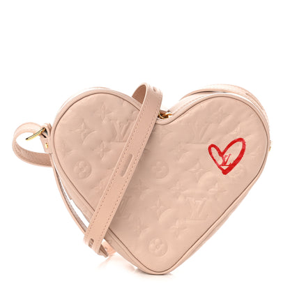 Louis Vuitton Lambskin Embossed Monogram Fall In Love Sac Coeur Light Pink 1 of 10