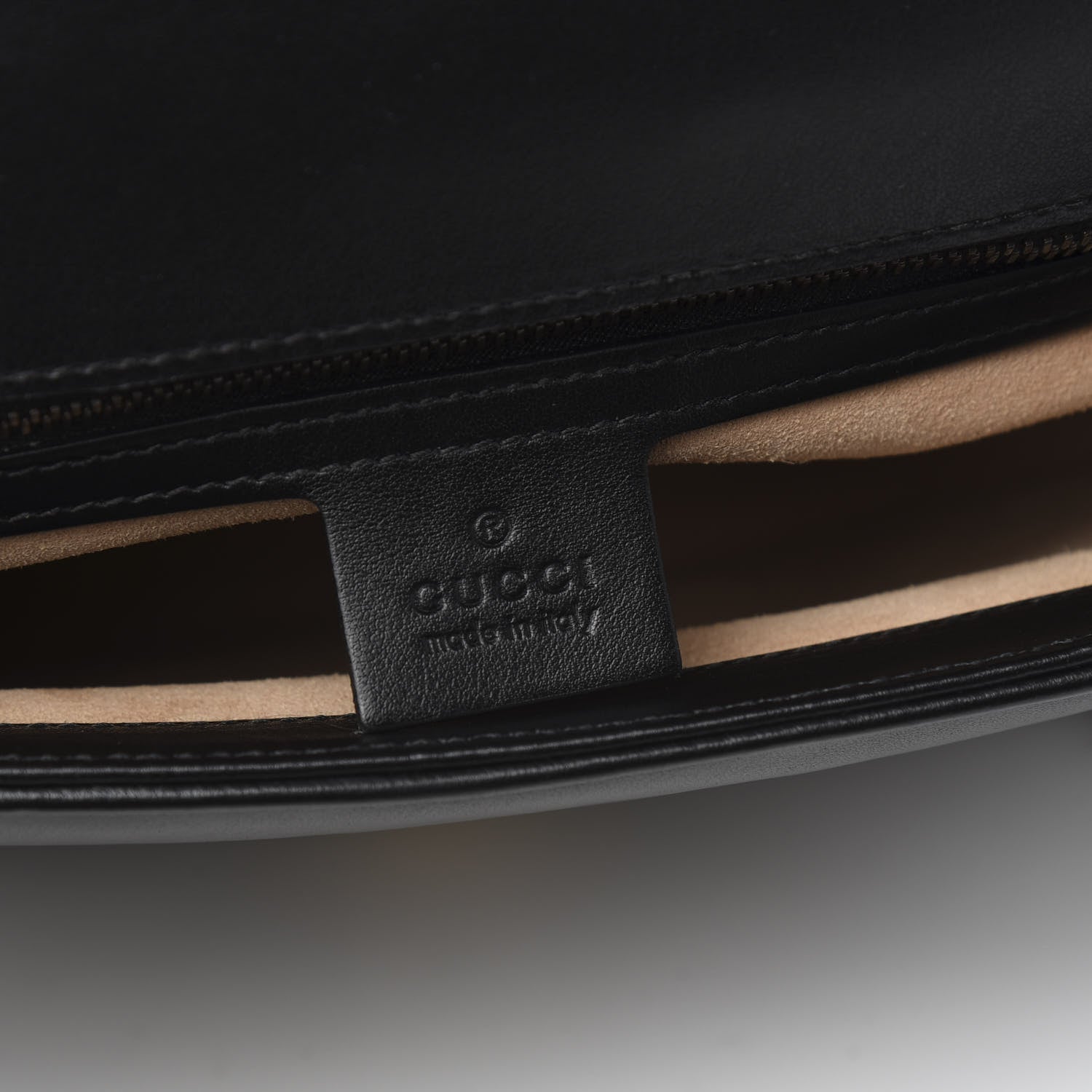 Gucci Calfskin Matelasse Small GG Marmont Top Handle Shoulder Bag Black 6 of 10