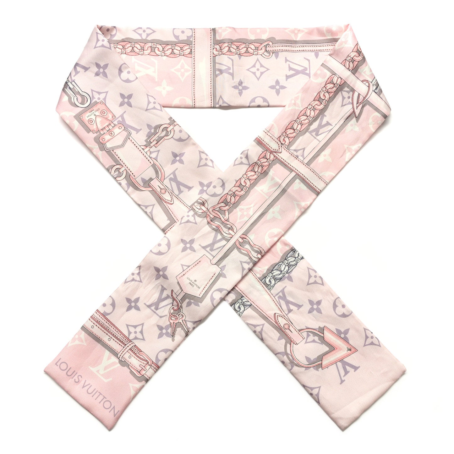 Silk Monogram Confidential Bandeau Light Pink
