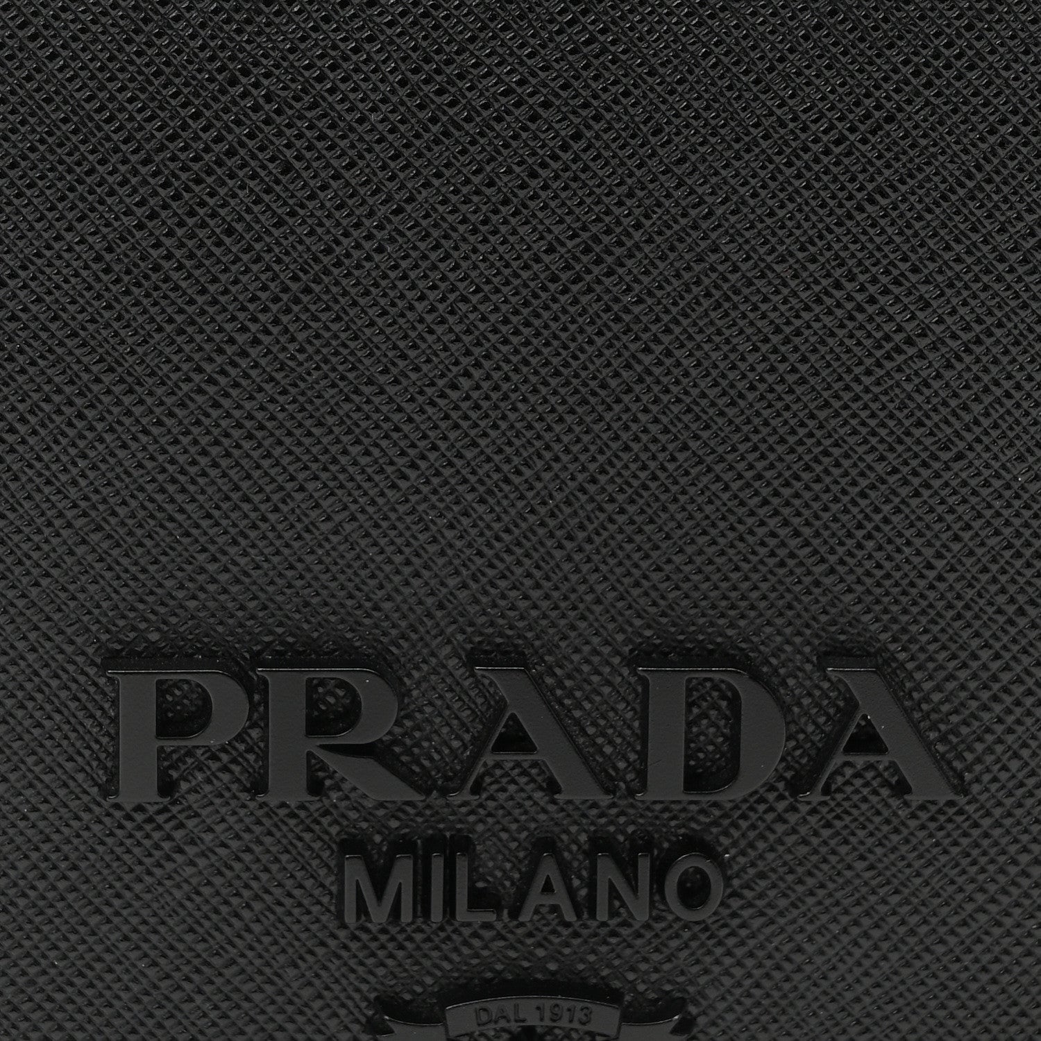 Prada Saffiano Lux Monochrome Chain Wallet Black 7 of 9