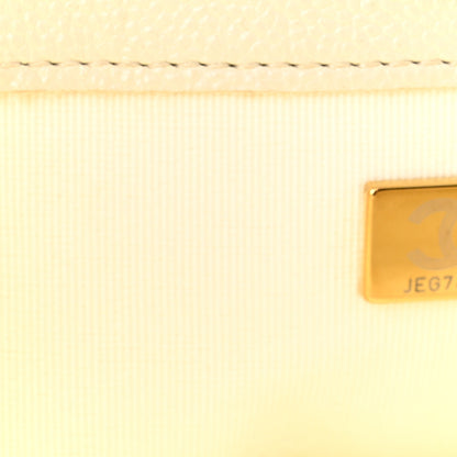 Chanel Caviar Quilted Small Shopping Tote White 7 of 10