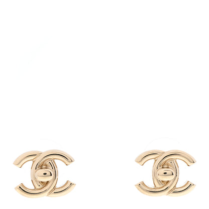 Chanel Metal CC Turnlock Earrings Gold 1 of 5