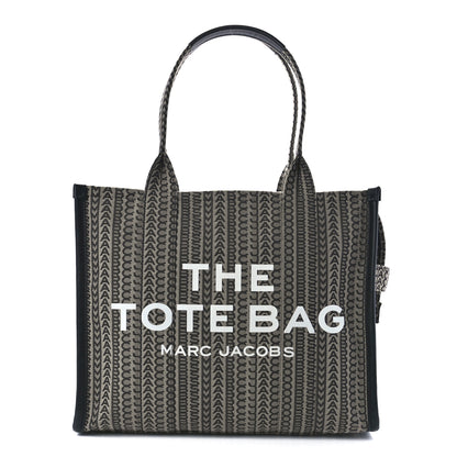 Marc Jacobs Cotton Jacquard Monogram Large The Traveler Tote Bag Beige Multicolor 1 of 12