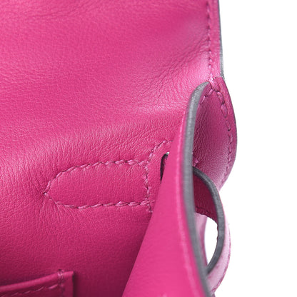 Hermes Swift Kelly Pochette Clutch Rose Pourpre 10 of 27