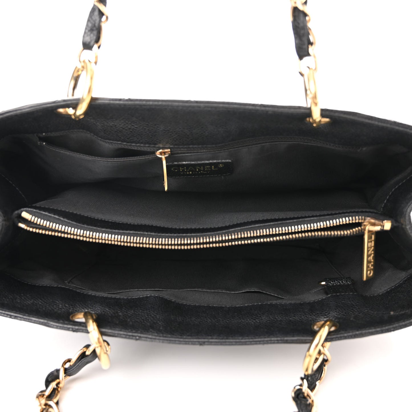 Caviar Quilted Grand Shopping Tote GST Black