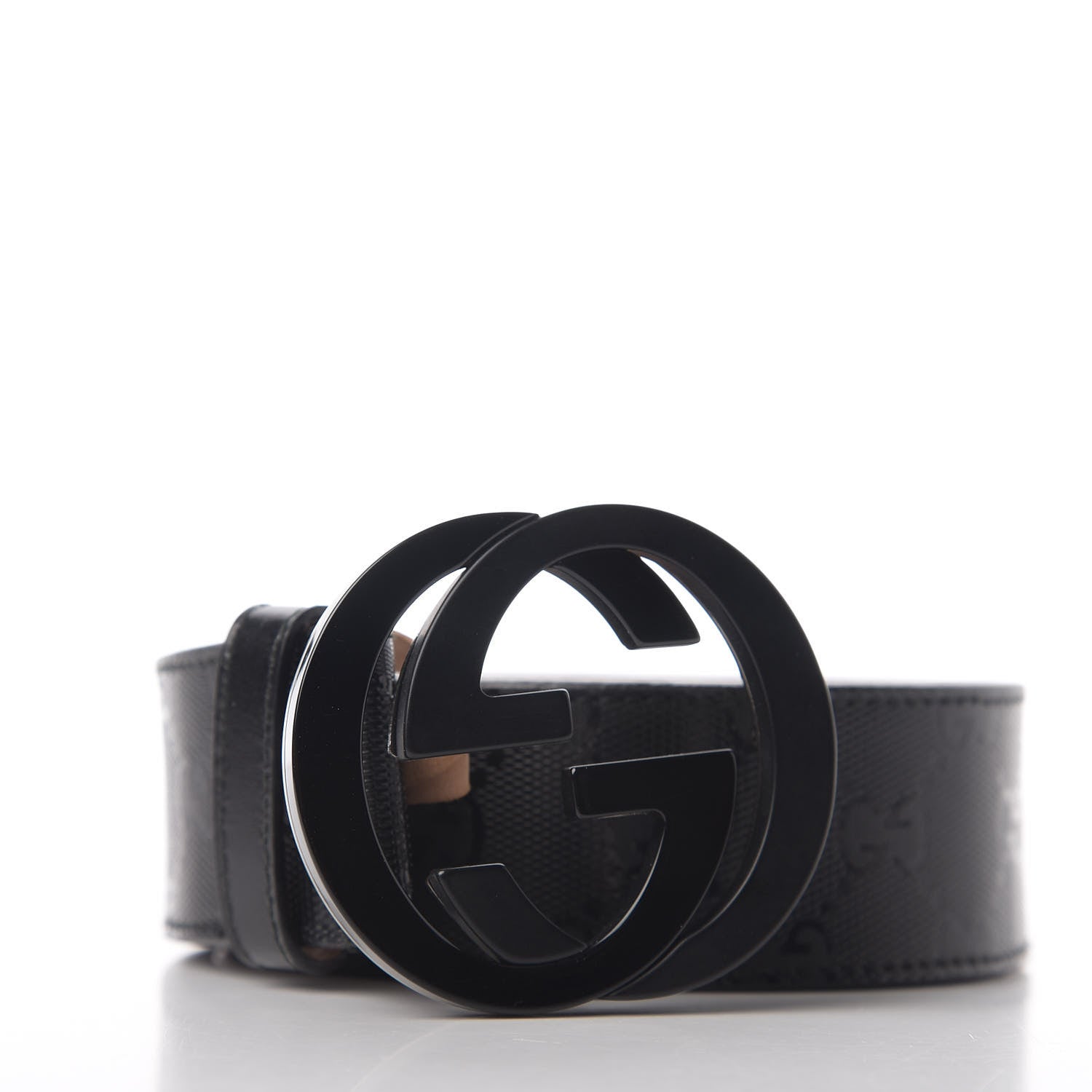Gucci Imprime Monogram Interlocking G Belt 105 42 Black 5 of 6