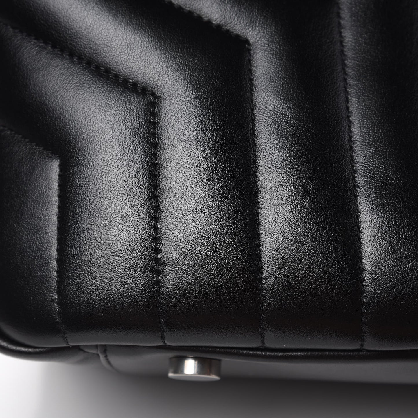 Calfskin Y Quilted Monogram Medium Loulou Bowling Bag Black