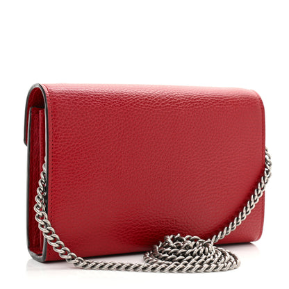 Gucci Calfskin Mini Dionysus Chain Wallet Hibiscus Red 3 of 10