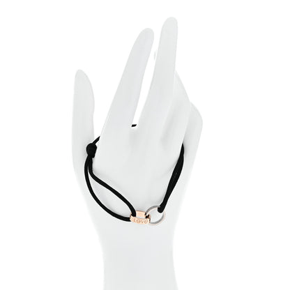 Cartier 18K White Pink Gold Charity LOVE Adjustable Cord Bracelet Black 2 of 7