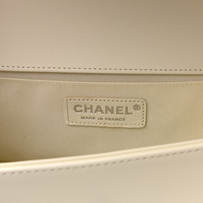 Chanel Calfskin Quilted Medium Boy Flap White 6 of 11