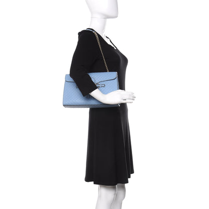Gucci Microguccissima Medium Emily Chain Shoulder Bag Mineral Blue 2 of 12