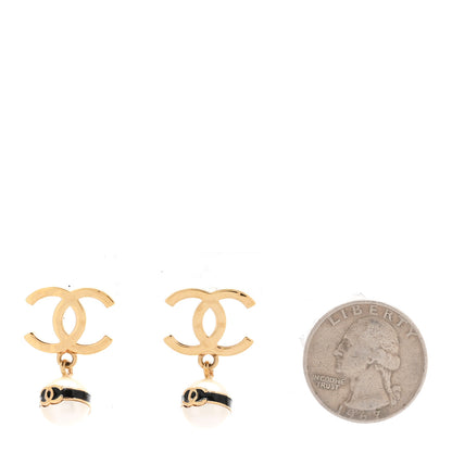 Chanel Pearl CC Drop Earrings Gold 2 of 5