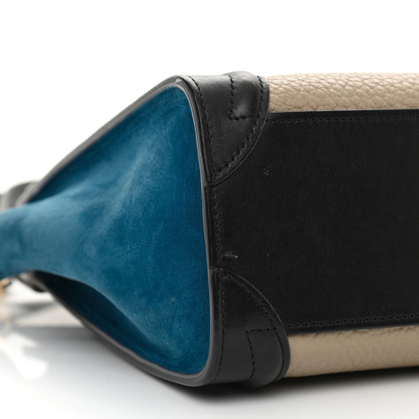 Bullhide Calfskin Nubuck Nano Tri-Color Luggage Light Taupe