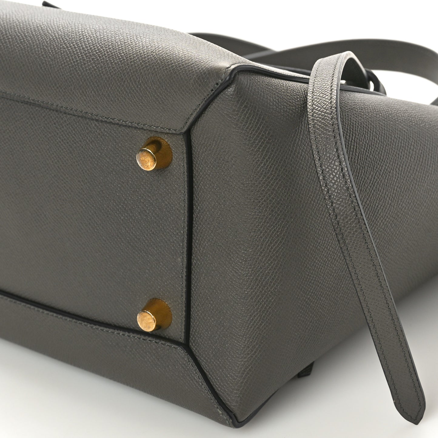 Grained Calfskin Mini Belt Bag Grey