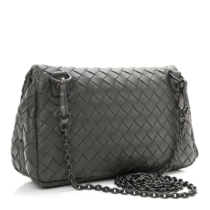 Bottega Veneta Nappa Intrecciato Mini Messenger Bag Light Grey 3 of 9