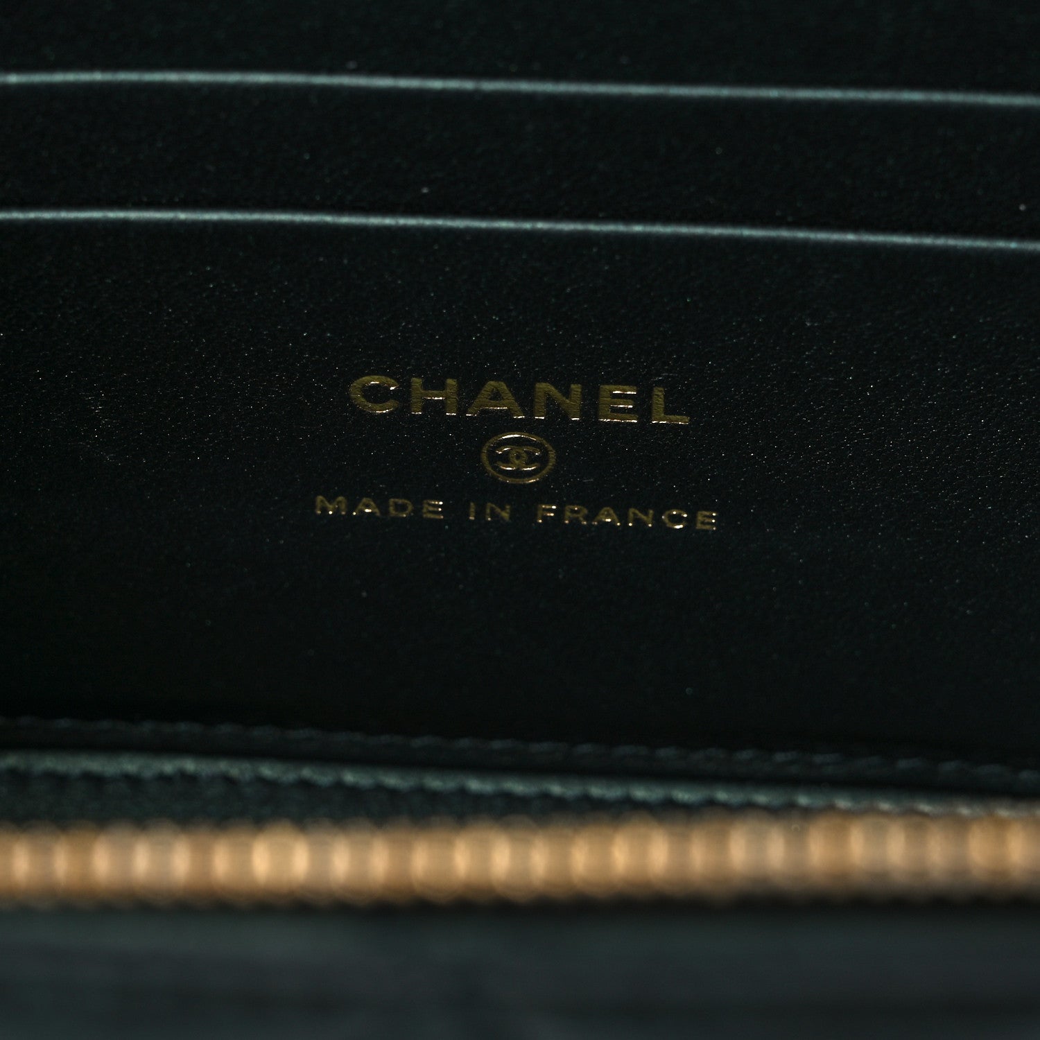 Chanel Iridescent Lambskin Quilted Small Top Handle Vanity Case With Chain Dark Green 6 of 15