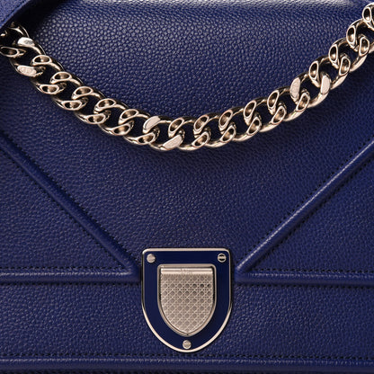 Christian Dior Grained Calfskin Medium Diorama Flap Bag Blue 11 of 11