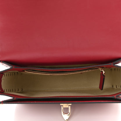 Valentino Garavani Vitello Medium Rockstud Flap Saddle Bag Scarlet 5 of 10