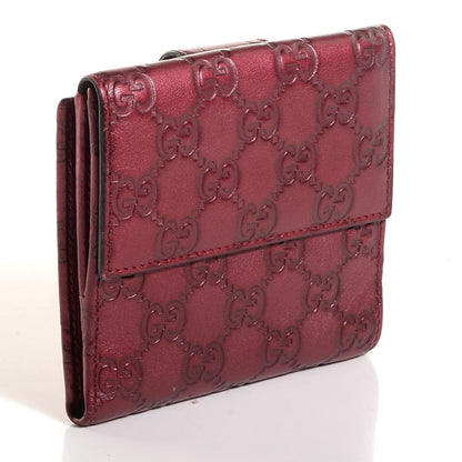 Gucci Guccisima Heart Flap French Wallet Dark Red 3 of 7