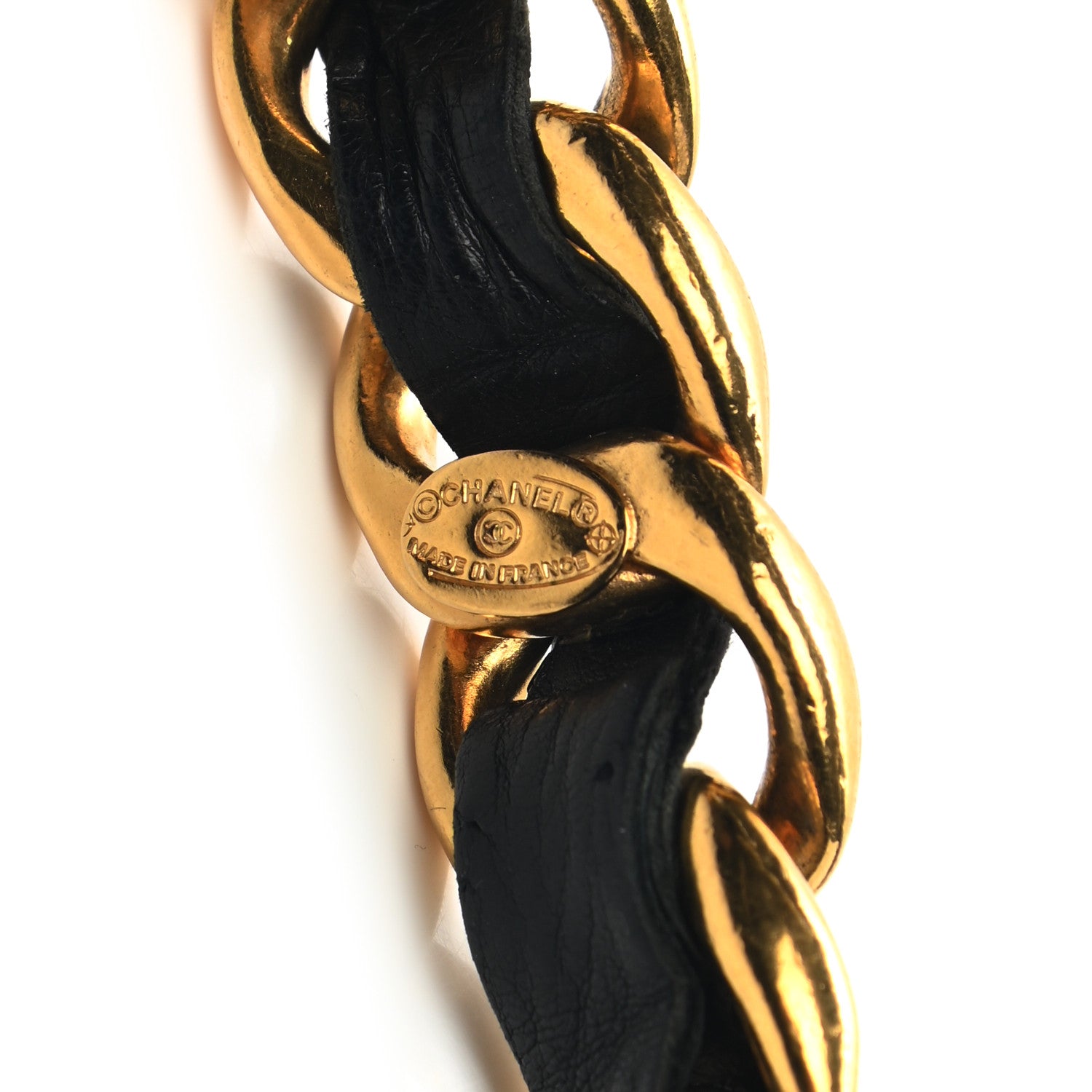 Chanel Lambskin Chain CC Medallion Belt Black Gold 3 of 4