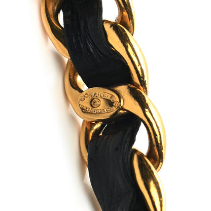 Chanel Lambskin Chain CC Medallion Belt Black Gold 3 of 4