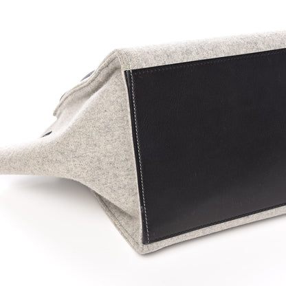 Celine Felt Smooth Calfskin Medium Trapeze Pearl Grey 7 of 10