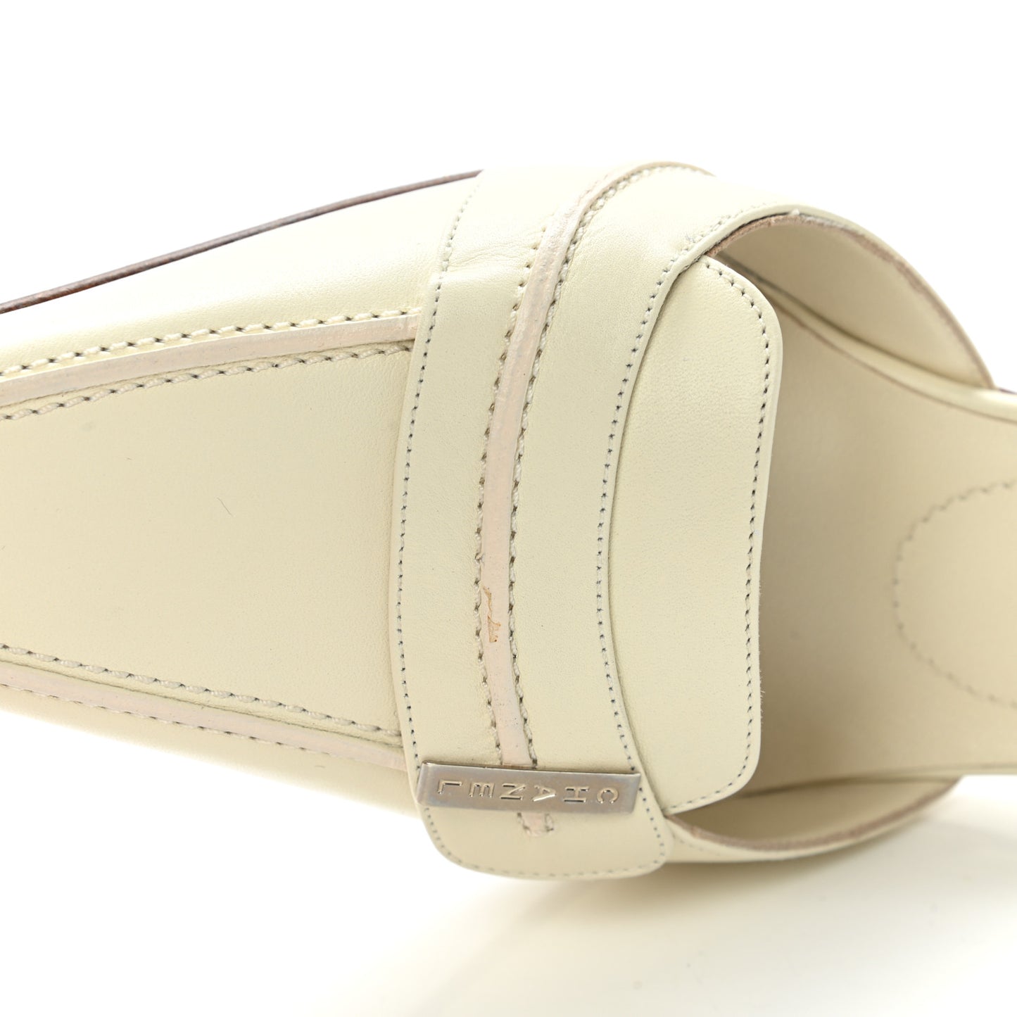 Calfskin Logo Mules 38 White