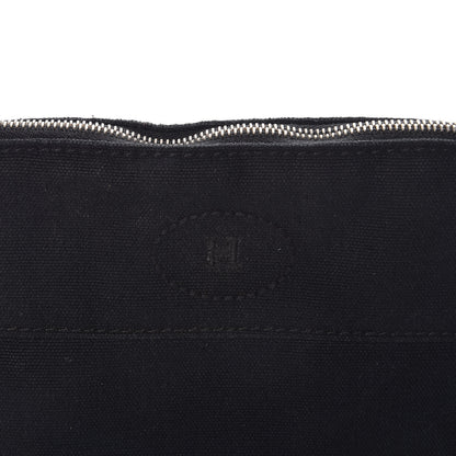Hermes Cotton Canvas Mini Bolide Travel Cosmetic Pouch Black 8 of 11