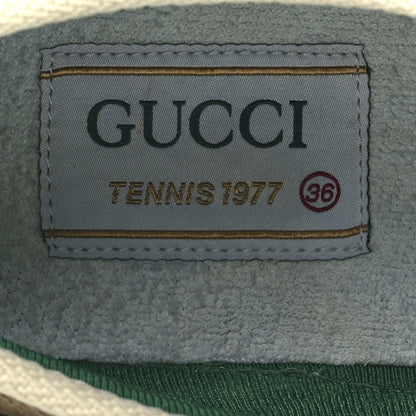 Gucci Monogram Jumbo GG Web Womens 1977 Tennis Velcro Strap Sneakers 36 Camel Ebony Mystic White 7 of 8