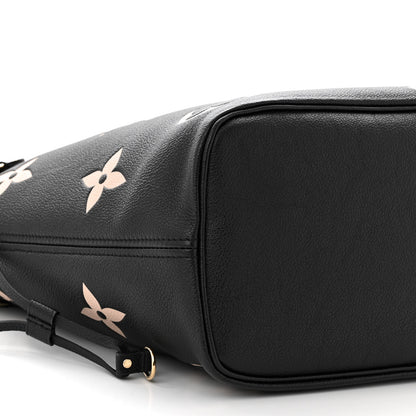 Louis Vuitton Empreinte Monogram Giant Neverfull MM Black Beige 9 of 10