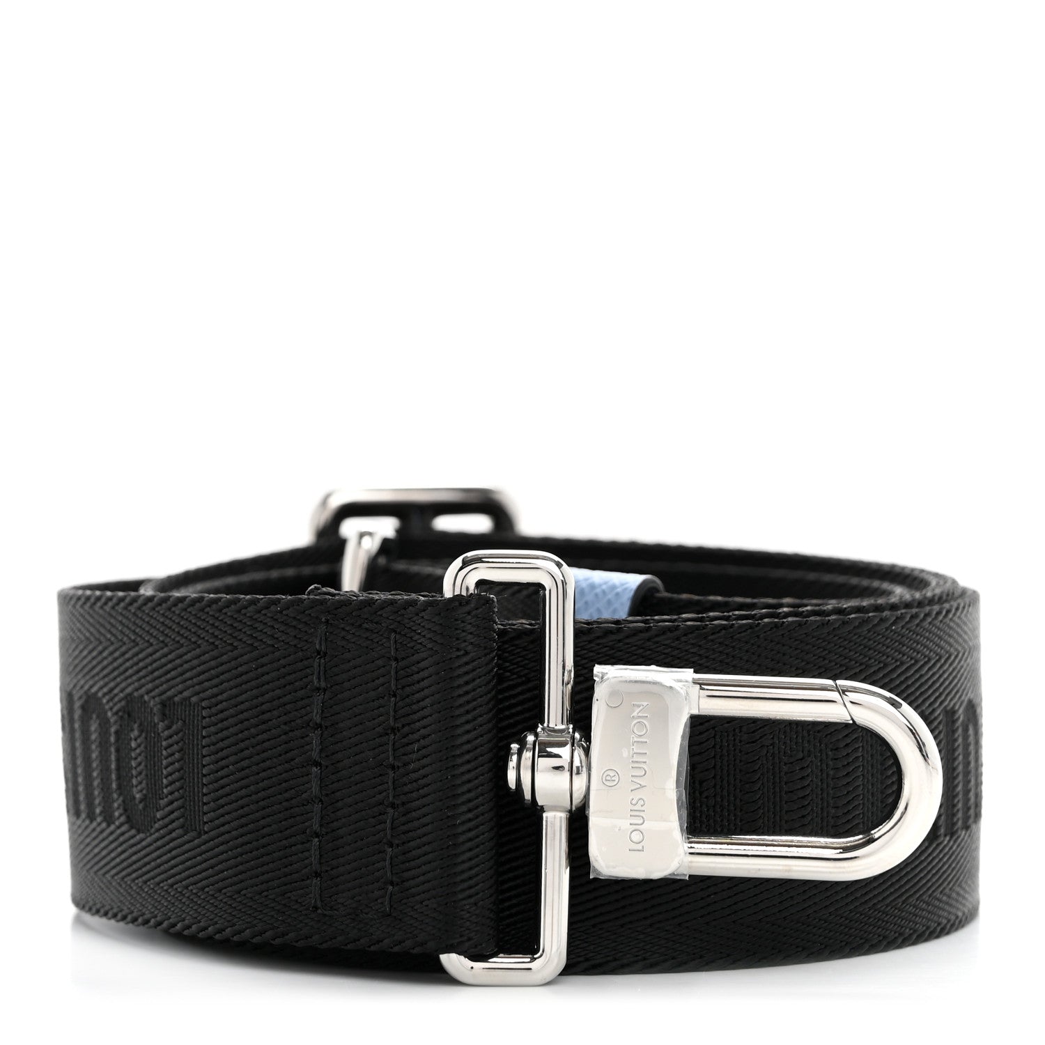 Louis Vuitton Nylon Gaston Strap Black Sky Blue 1 of 3
