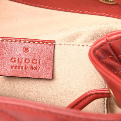 Gucci Calfskin Matelasse GG Marmont Flap Backpack Hibiscus Red 5 of 9