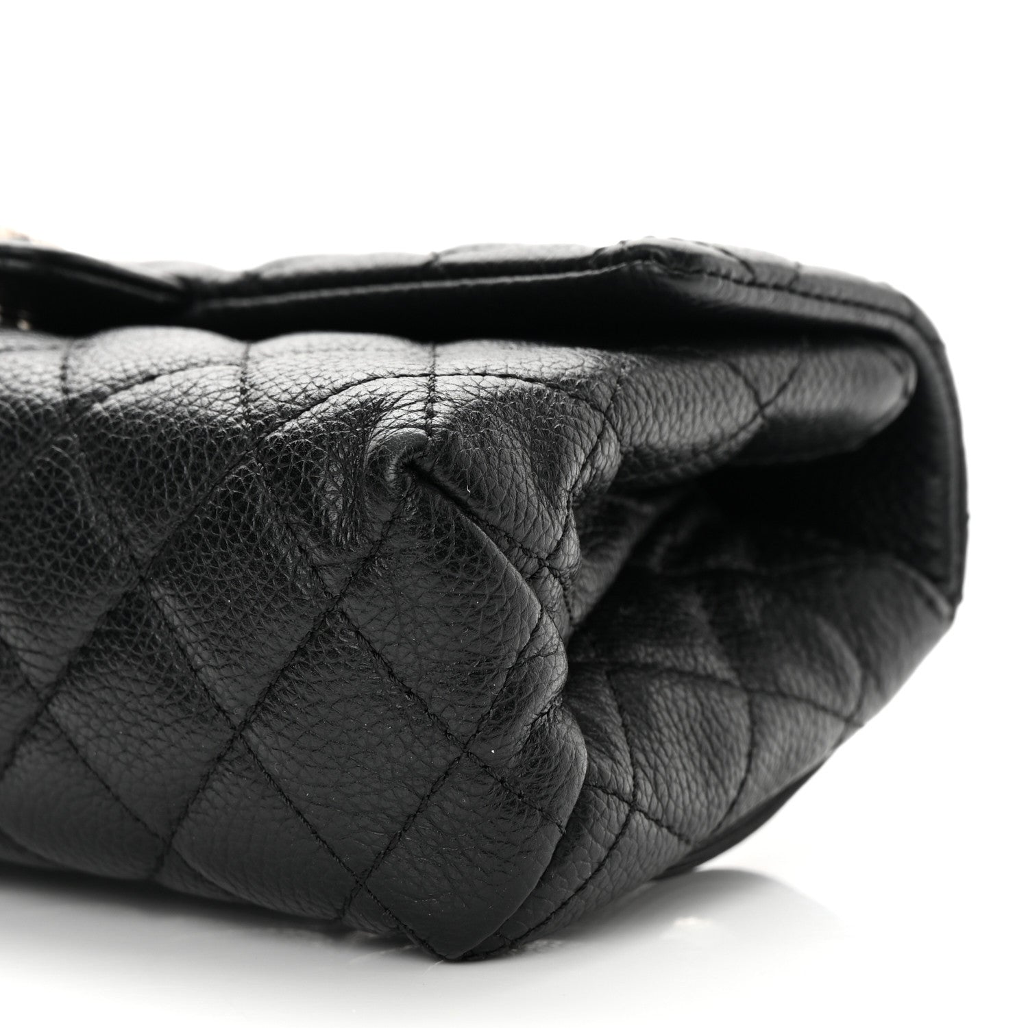 Chanel Grained Calfskin Quilted 2.55 Reissue Flap Belt Bag Clutch Black 11 of 15