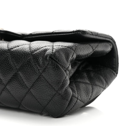 Chanel Grained Calfskin Quilted 2.55 Reissue Flap Belt Bag Clutch Black 11 of 15