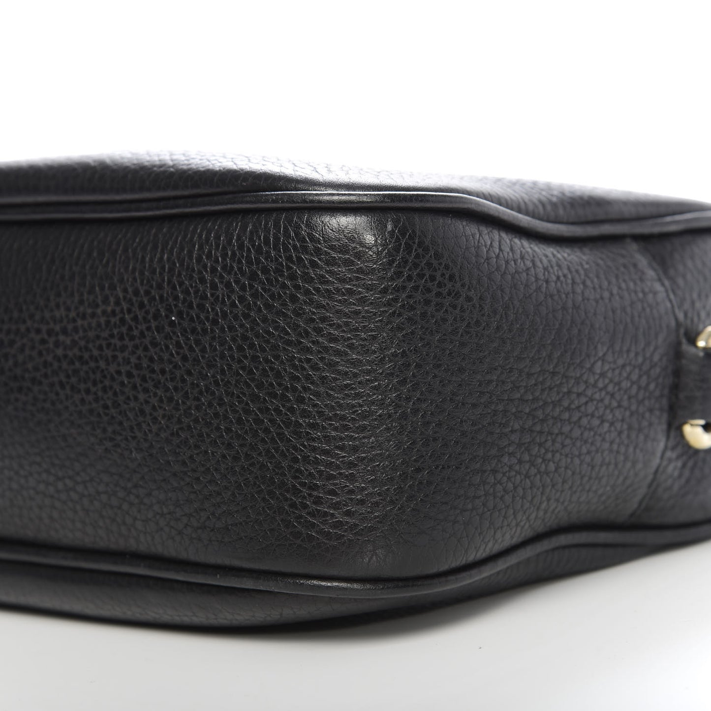 Pebbled Calfskin Small Soho Disco Bag Black