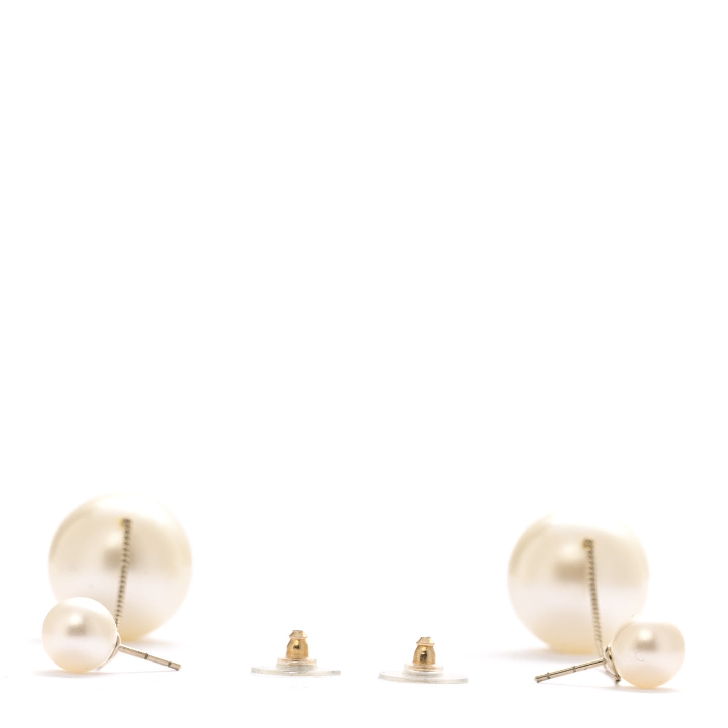 Pearl CC Drop Earrings Gold