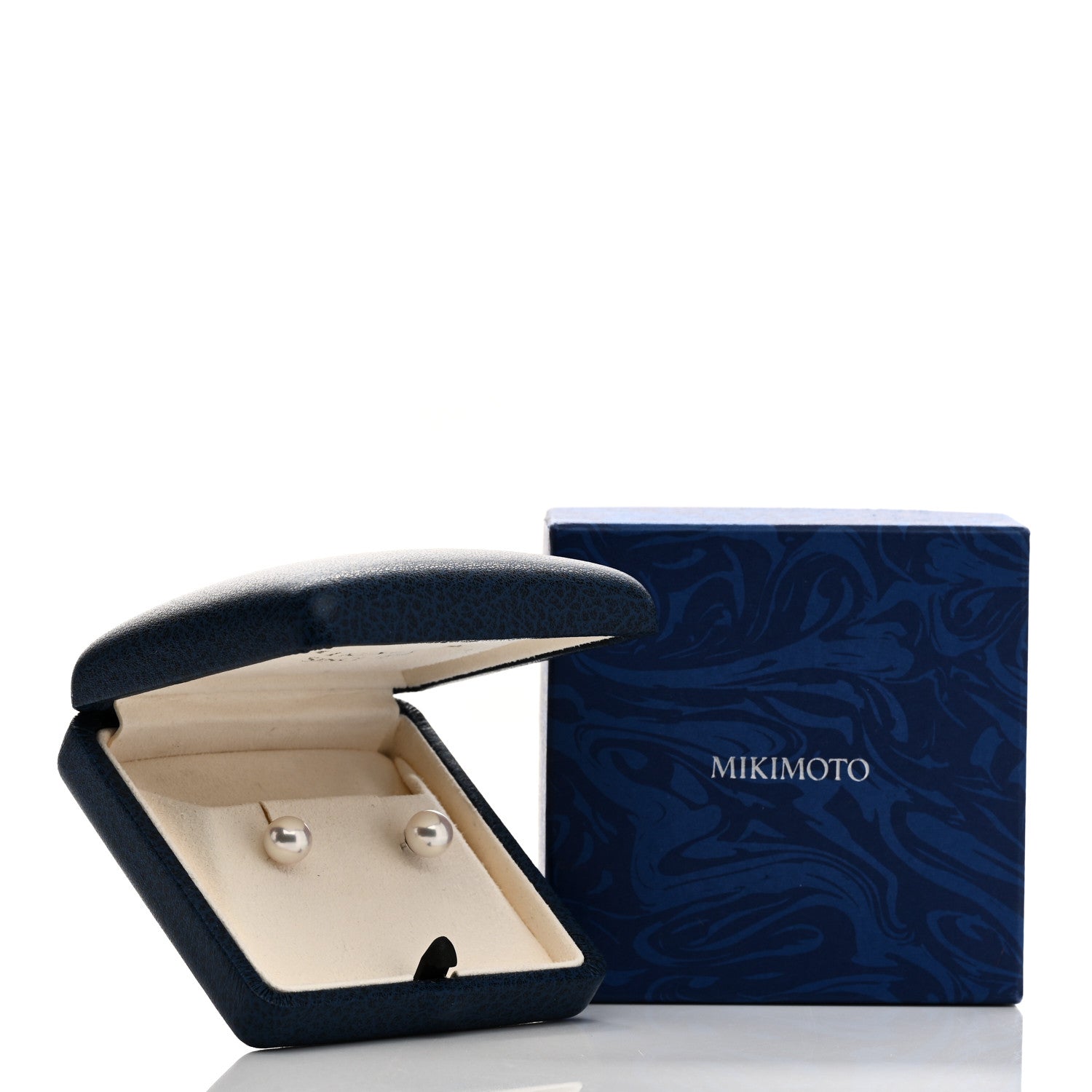 Mikimoto 18K White Gold Akoya Cultured Pearl 8-8.5mm Stud Earrings 5 of 5