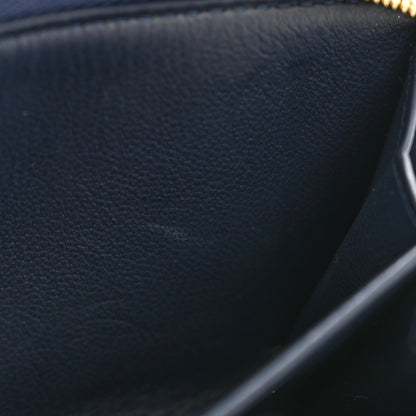 Louis Vuitton Denim Effect Lambskin Embossed Monogram Lou Coussin Wallet Navy 7 of 9