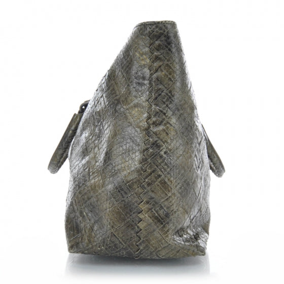 Woven Python Large Tote Cigar