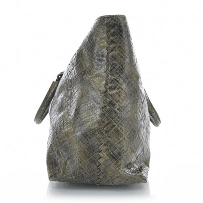 Bottega Veneta Woven Python Large Tote Cigar 4 of 10