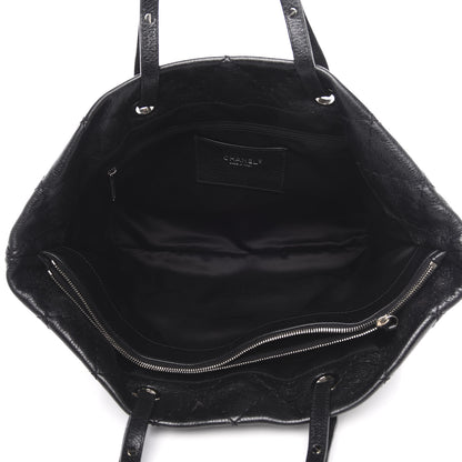 Chanel Glazed Calfskin Large On The Road Tote Black 6 of 14