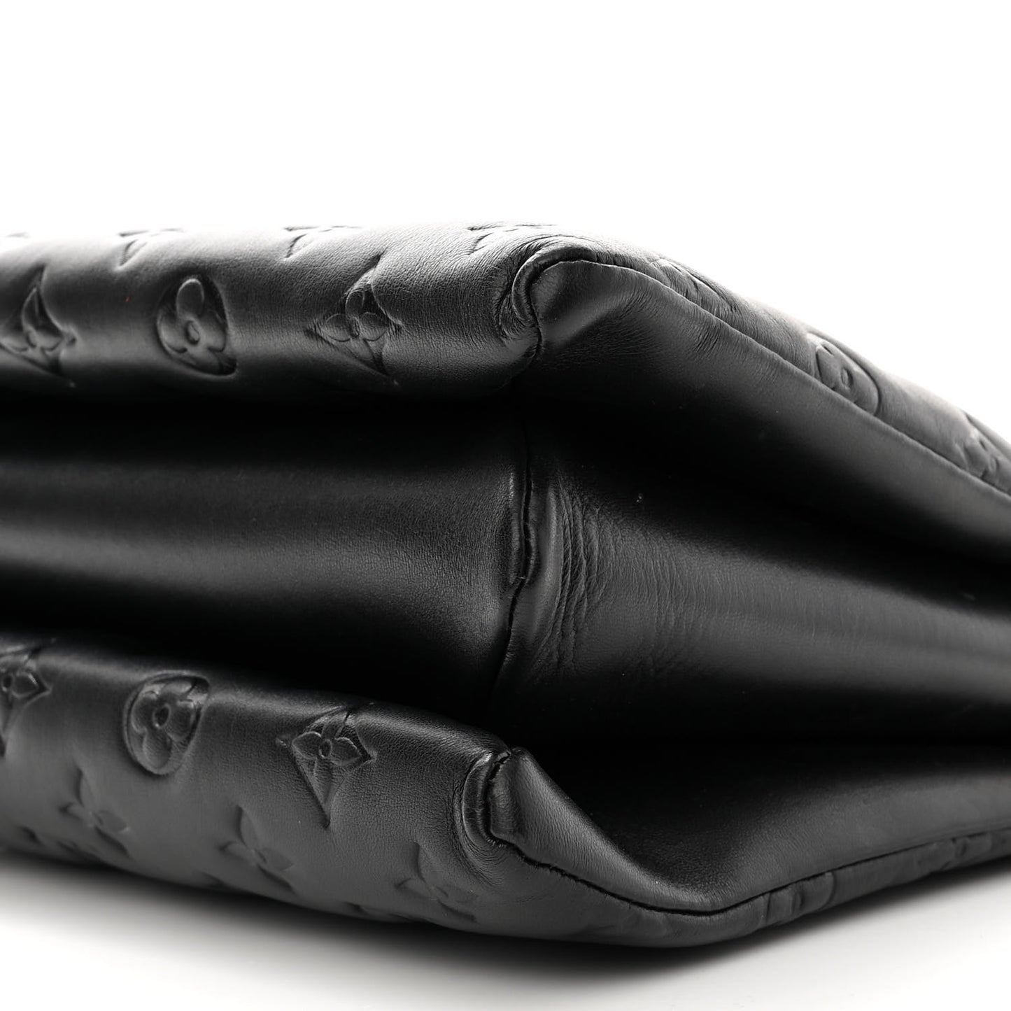 Lambskin Embossed Monogram Coussin PM Black