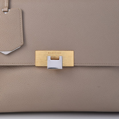 Balenciaga Grained Calfskin Le Dix Small Soft Cartable Beige Seigle 8 of 10